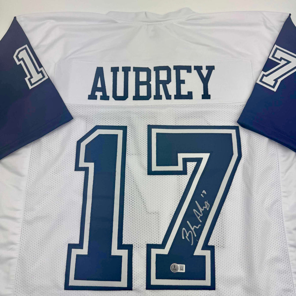 Autographed/Signed Brandon Aubrey Dallas Color Rush Football Jersey Beckett BAS COA