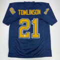 Autographed/Signed LaDainian Tomlinson San Diego Blue Color Rush Football Jersey Beckett BAS COA