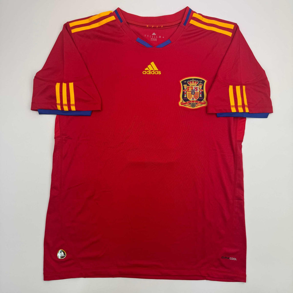 Autographed/Signed Andres Iniesta Spain Red World Cup Soccer Futbol Jersey Beckett BAS COA