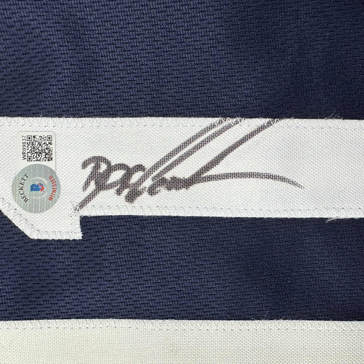 Autographed/Signed Dwight Doc Gooden New York Blue Baseball Jersey Beckett BAS COA
