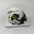 Autographed/Signed Deion Sanders Colorado Bison Mini College Football Helmet Beckett BAS COA
