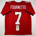 Autographed/Signed Leonard Fournette Tampa Bay Red Football Jersey JSA COA