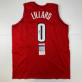 Autographed/Signed Damian Lillard Portland Red Basketball Jersey JSA COA