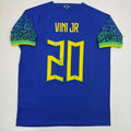 Autographed/Signed Vini Vinicius Jr. Brazil Blue Soccer Jersey Beckett BAS COA