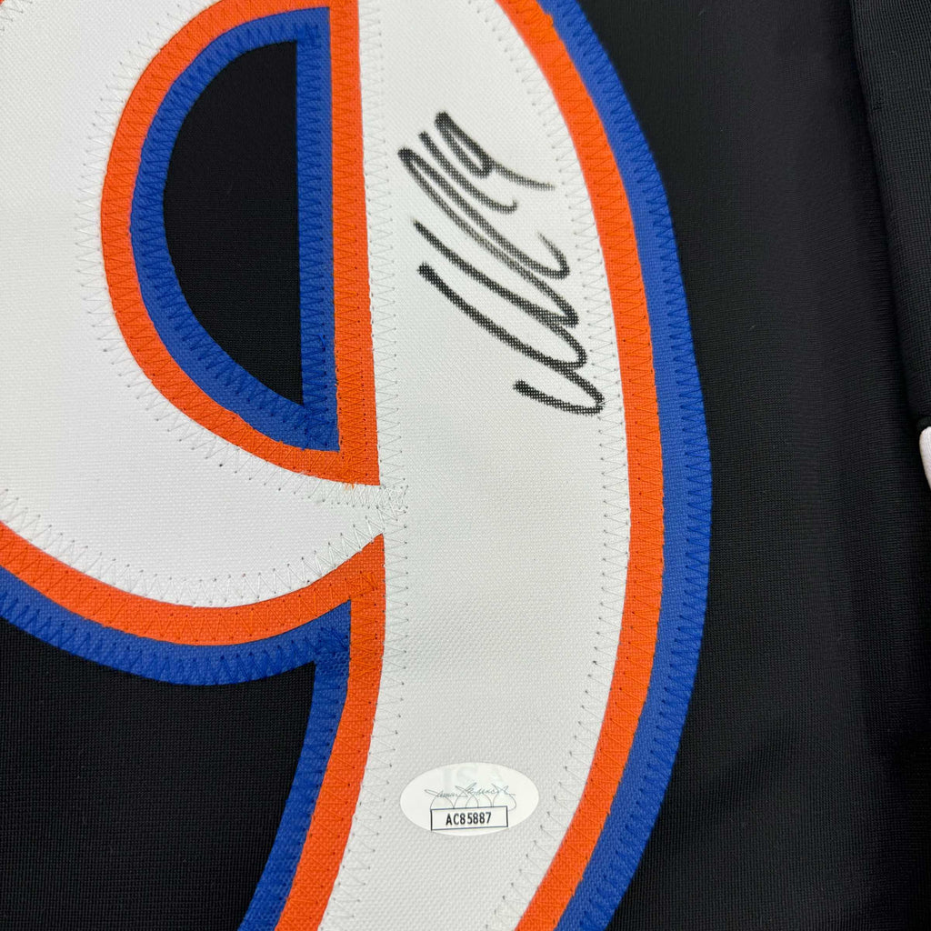 Autographed/Signed Nicklas Backstrom Washington Black Retro Hockey Jersey JSA COA
