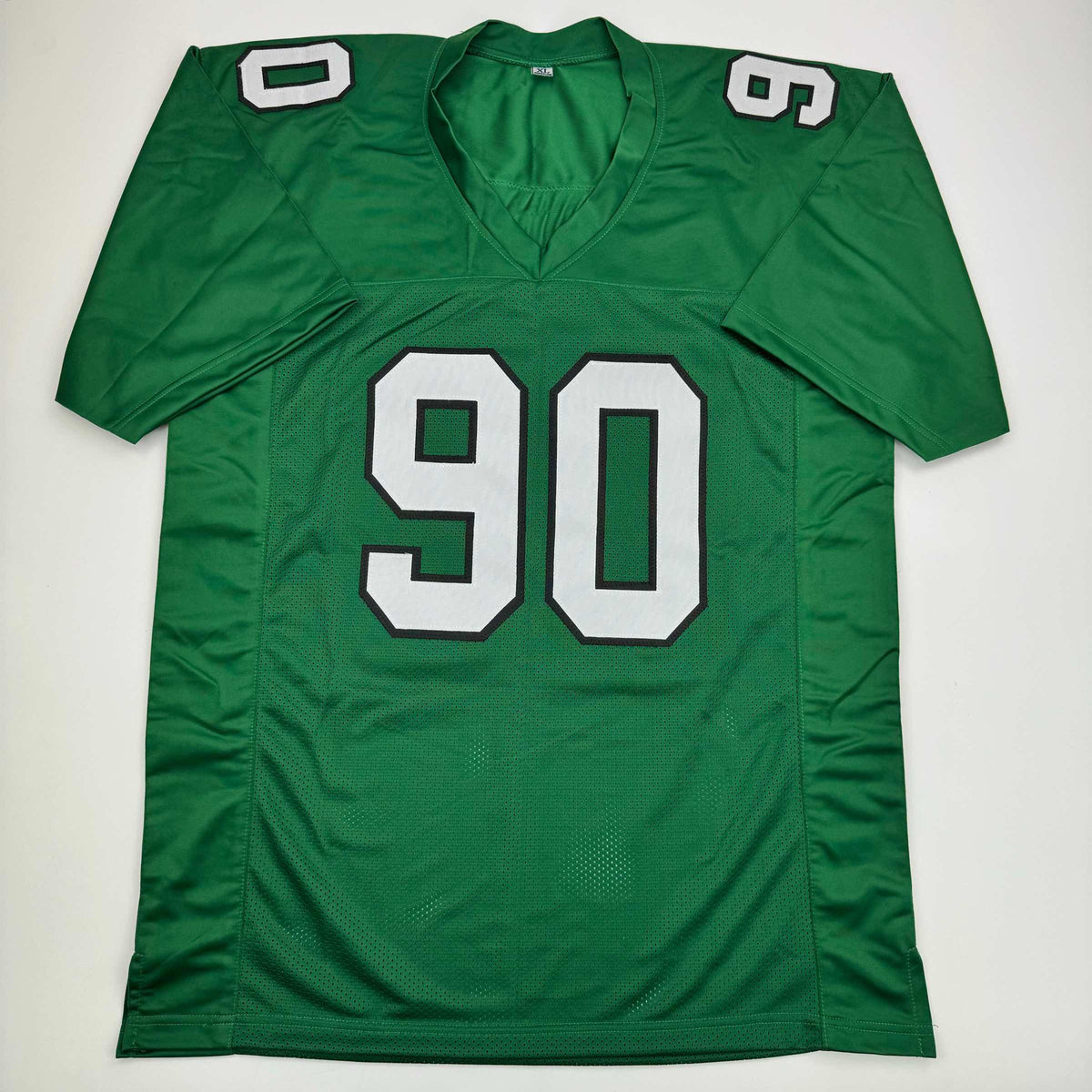 Autographed/Signed Jordan Davis Philadelphia Kelly Green Football Jersey Beckett BAS COA