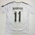 Autographed/Signed Rodrygo Silva de Goes Real Madrid White Soccer Jersey Beckett BAS COA