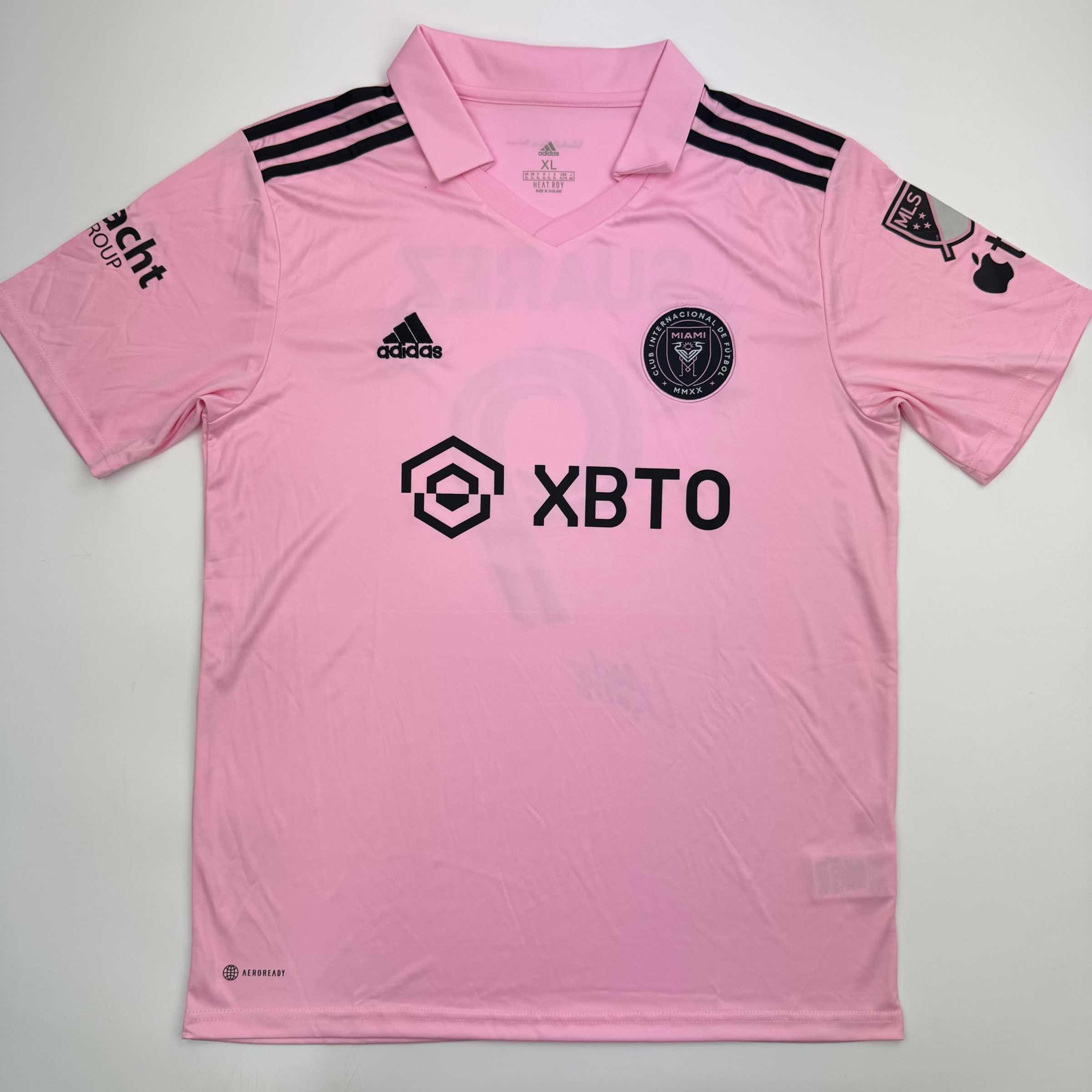 Autographed/Signed Luis Suarez Inter Miami Pink Soccer Jersey Beckett BAS COA
