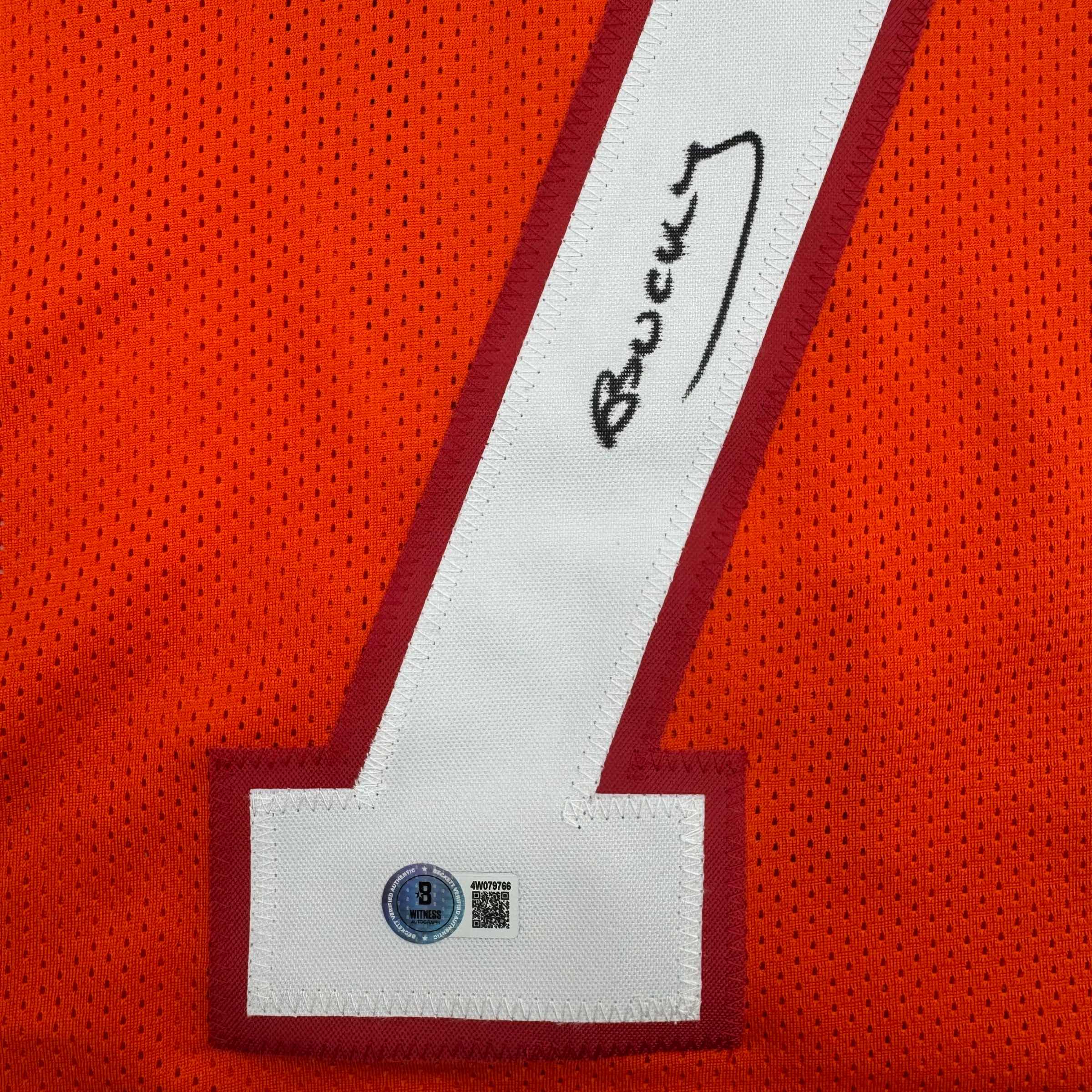 Autographed/Signed Bucky Irving Tampa Bay Orange Creamsicle Retro Throwback Football Jersey Beckett BAS COA