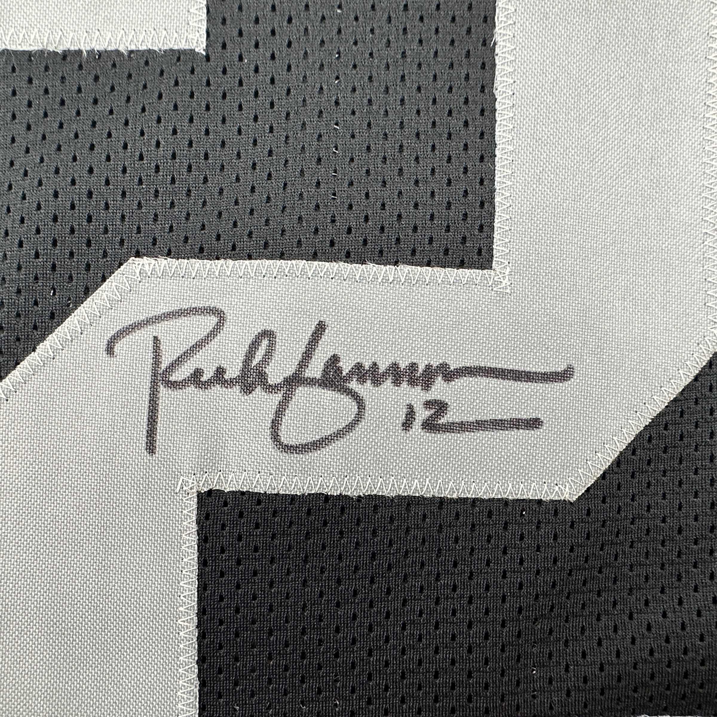 Framed Autographed/Signed Rich Gannon 35x39 Oakland Las Vegas Black Football Jersey JSA COA