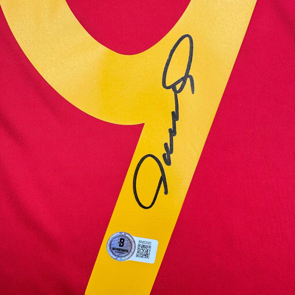 Autographed/Signed Fernando Torres Spain Red World Cup Soccer Futbol Jersey Beckett BAS COA