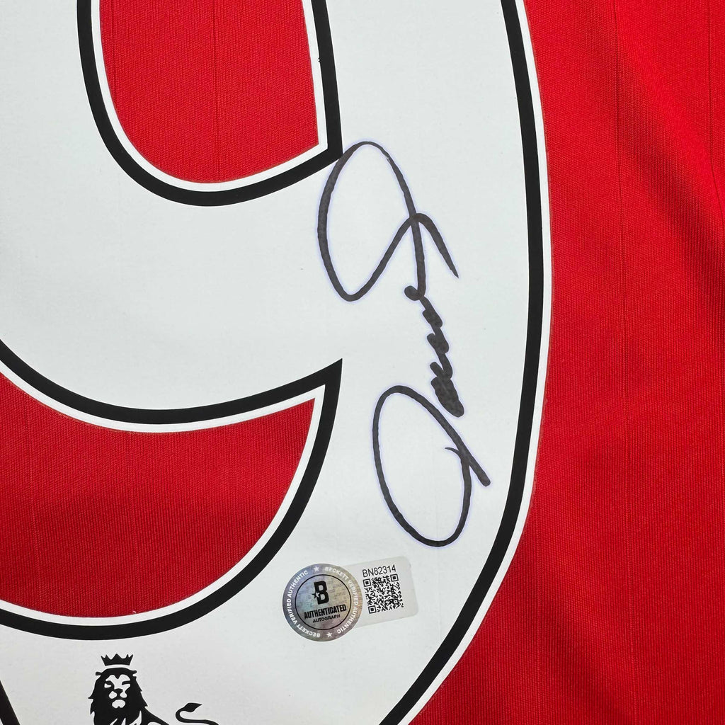 Autographed/Signed Fernando Torres Liverpool Red Soccer Jersey Beckett BAS COA