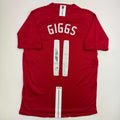 Autographed/Signed Ryan Giggs Manchester United Red Soccer Jersey Beckett BAS COA