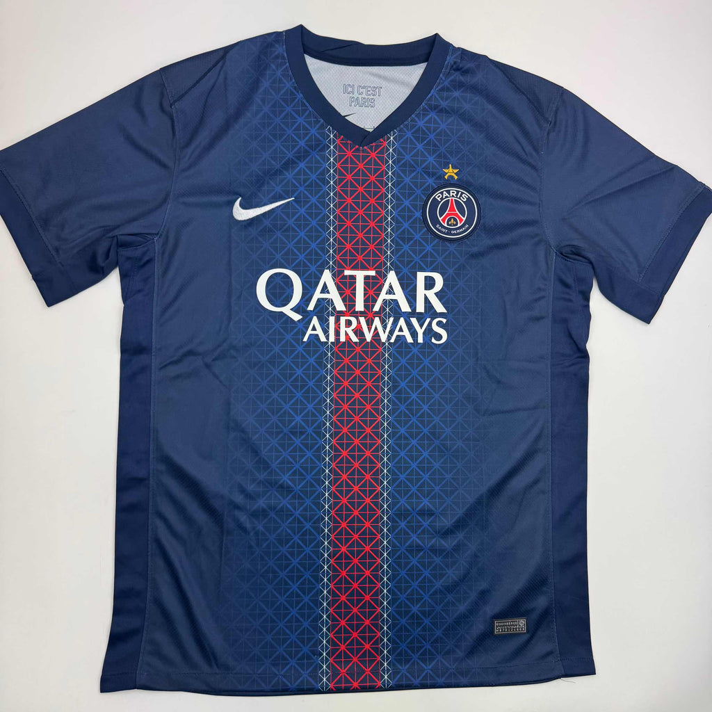 Autographed/Signed Joao Neves PSG Paris Saint Germain Blue Soccer Futbol Jersey Beckett BAS COA