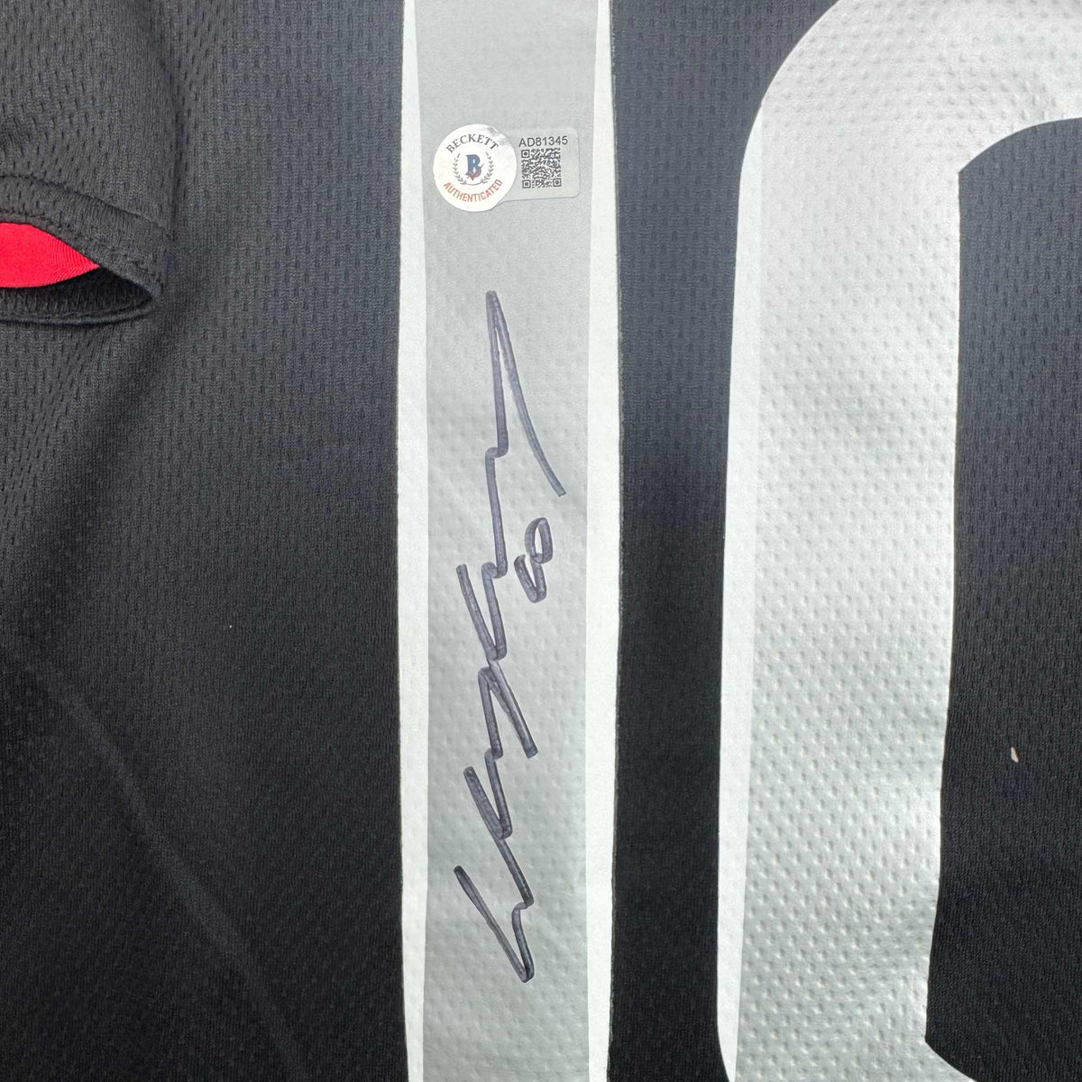 Autographed/Signed Wayne Rooney Manchester United Black 2008 Champions League Final Soccer Jersey Beckett BAS COA