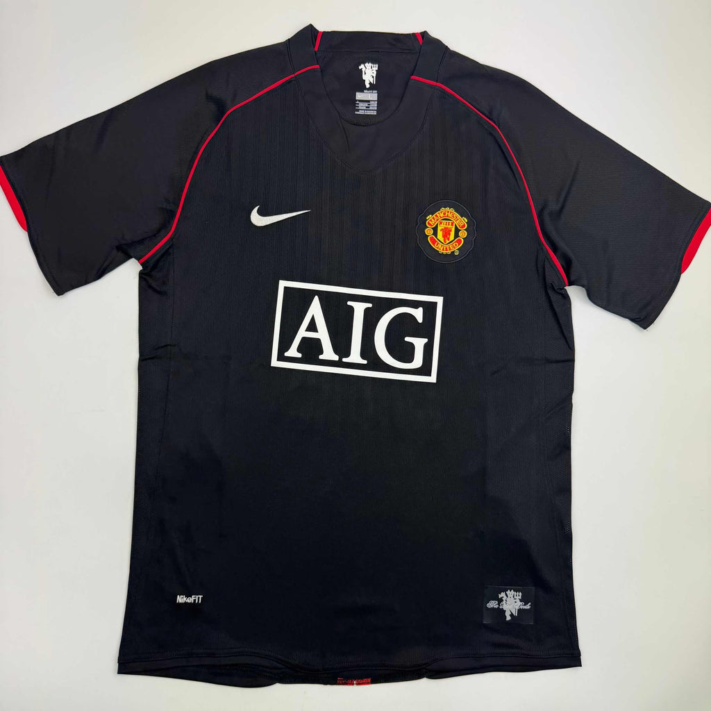Autographed/Signed Wayne Rooney Manchester United Black 2008 Champions League Final Soccer Jersey Beckett BAS COA