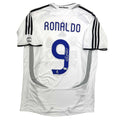 Autographed/Signed Ronaldo Nazario Real Madrid White Soccer Jersey Beckett BAS COA