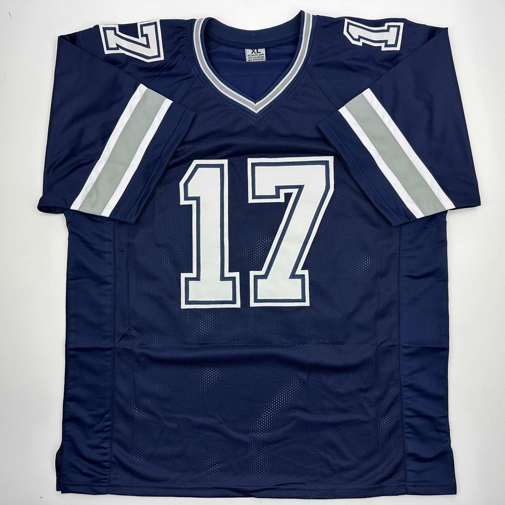 Autographed/Signed Brandon Aubrey Dallas Blue Football Jersey Beckett BAS COA