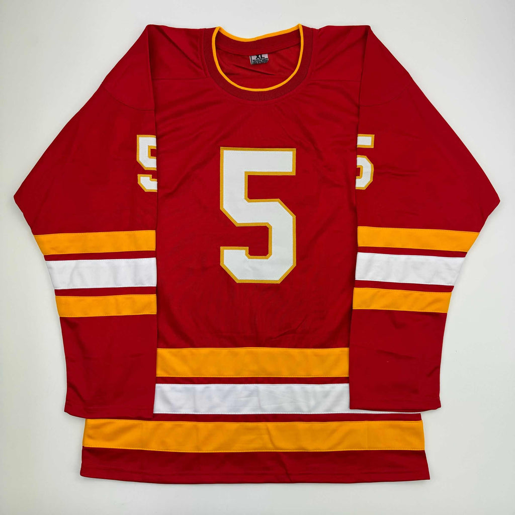 Autographed/Signed Mark Giordano Calgary Red Hockey Jersey JSA COA