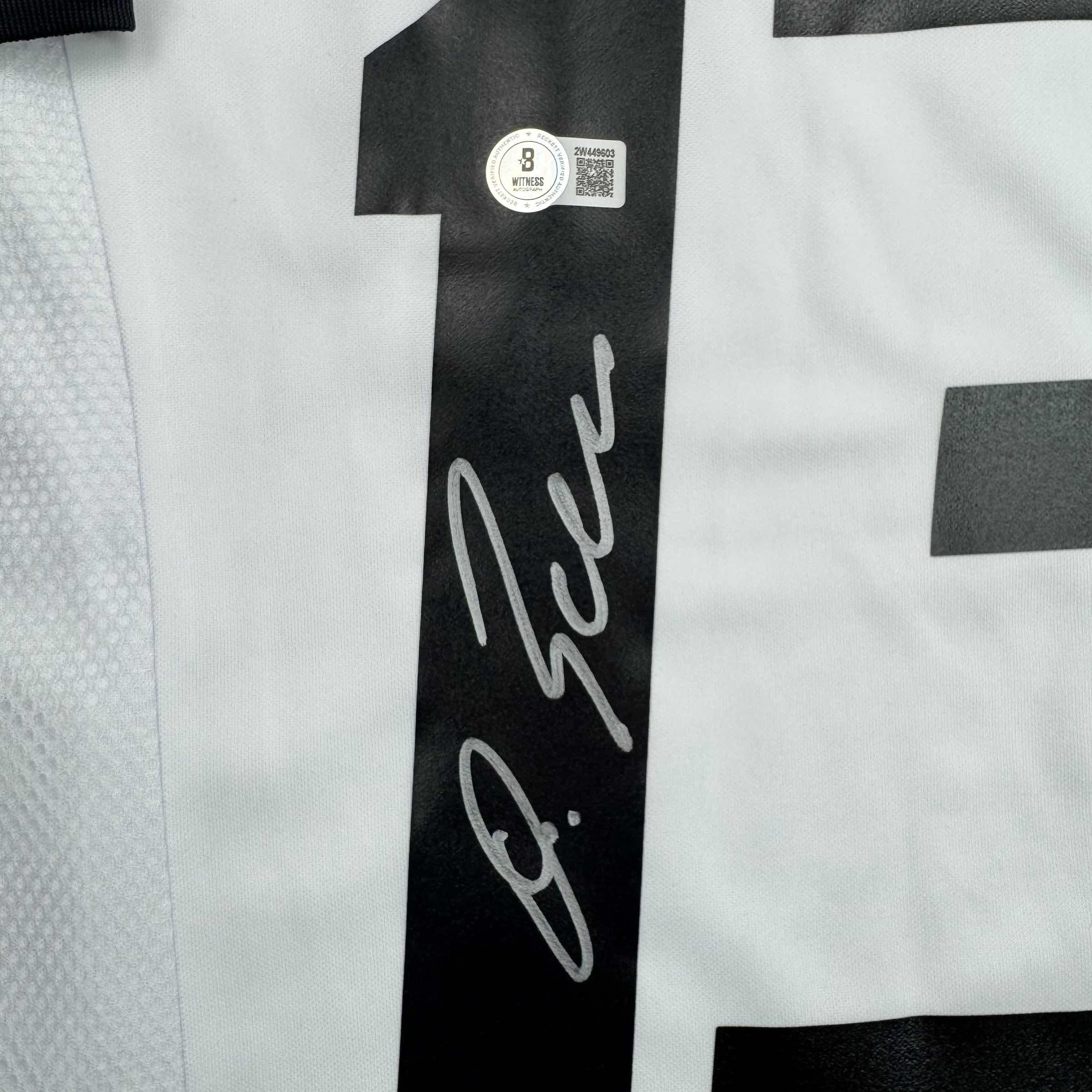 Autographed/Signed Michael Ballack Germany White Soccer World Cup Jersey Beckett BAS COA