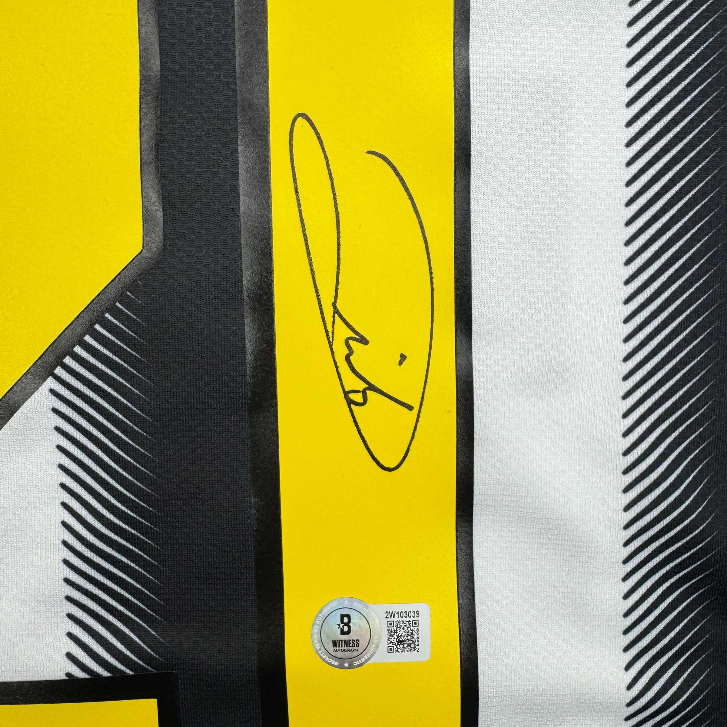 Autographed/Signed Andrea Pirlo Juventus White Soccer Jersey Beckett BAS COA
