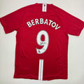 Autographed/Signed DImitar Berbatov Manchester United Red Soccer Jersey Beckett BAS COA