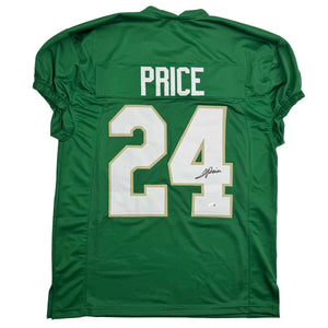 Autographed/Signed JaDarian Price Notre Dame Green College Football Jersey JSA COA