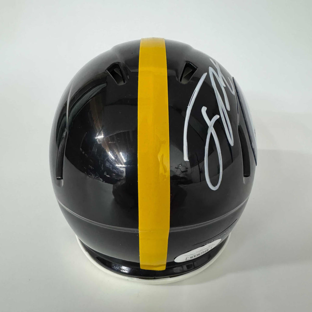 Autographed/Signed Joey Porter Jr. Pittsburgh Steelers Mini Football Helmet JSA COA