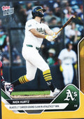 2025 Topps Now Nick Kurtz #401 Orange Foil /25 Athletics Rookie RC Baseball Card