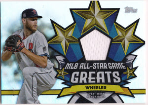 2025 Topps Zack Wheeler #ASGRZW All Star Game Greats Relic Philadelphia Phillies Baseball Card