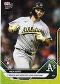 2025 Topps Now Nick Kurtz #464 Gold Foil /50 Athletics Rookie RC Baseball Card
