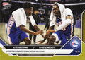 2025 Topps Now VJ Edgecombe/Tyrese Maxey #32 Gold Foil /50 Basketball Card