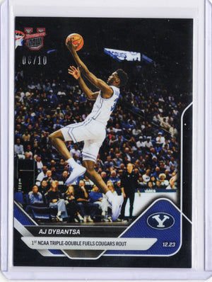 2025 Topps Bowman U Now AJ Dybantsa #39 Black Foil /10 BYU Cougars Rookie RC Basketball Card