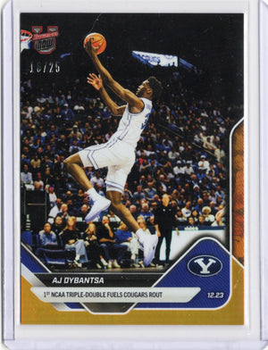 2025 Topps Bowman U Now AJ Dybantsa #39 Orange Foil /25 BYU Cougars Rookie RC Basketball Card