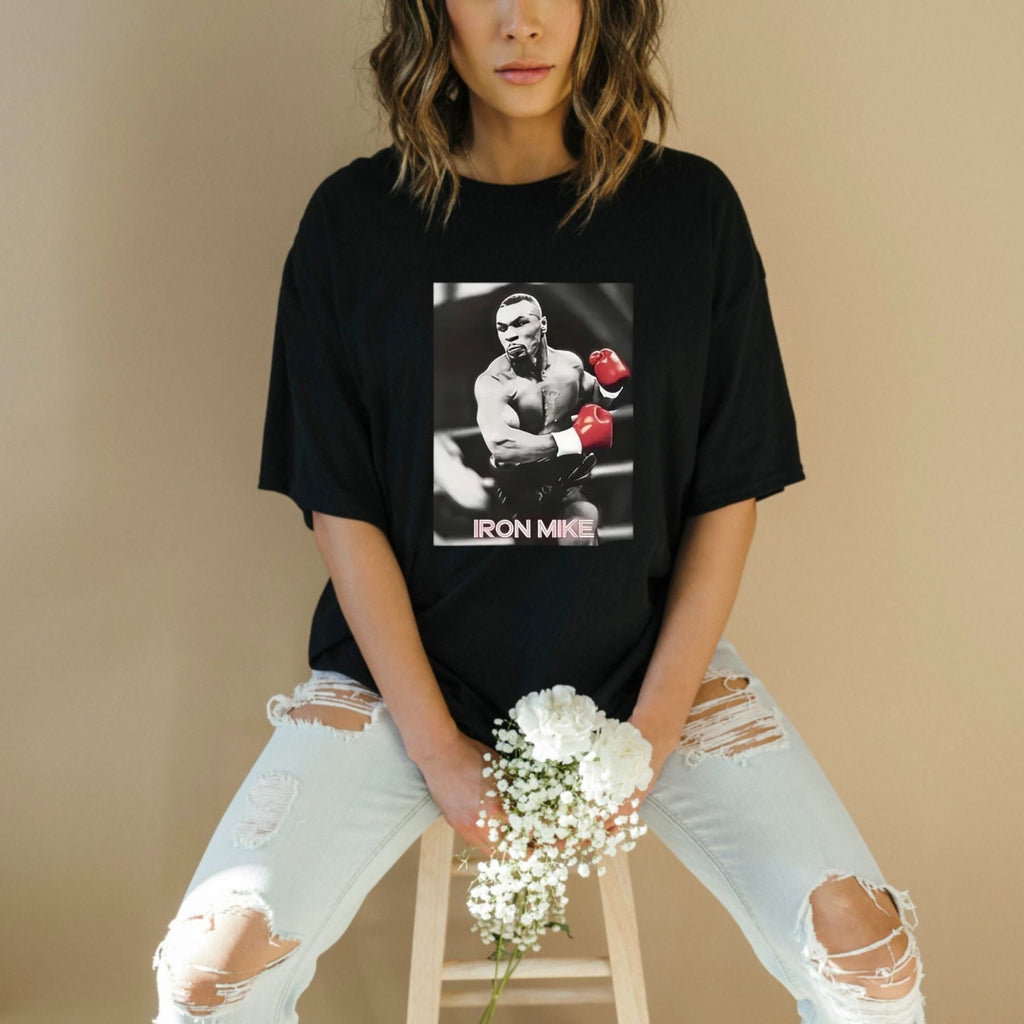"Iron Mike" Vintage Autographed Boxing T-Shirt – Retro Heavyweight Mike Tyson Graphic Top, Combat Sports Streetwear Tee