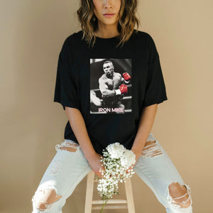 "Iron Mike" Vintage Autographed Boxing T-Shirt – Retro Heavyweight Mike Tyson Graphic Top, Combat Sports Streetwear Tee