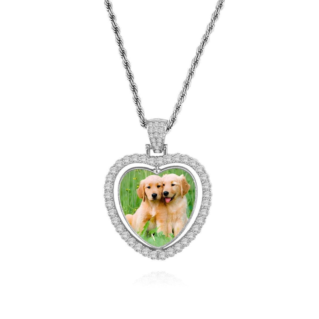 Custom Photo Pendant Necklace – Double-Sided Personalized Photo Charm | Gold & Silver