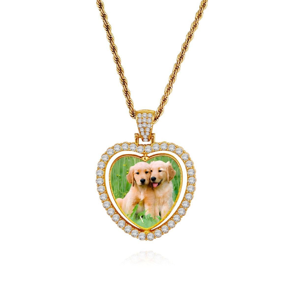 Custom Photo Pendant Necklace – Double-Sided Personalized Photo Charm | Gold & Silver