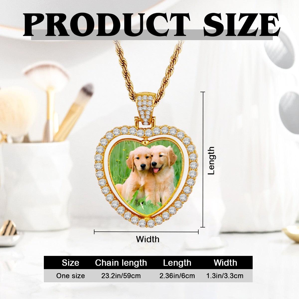 Custom Photo Pendant Necklace – Double-Sided Personalized Photo Charm | Gold & Silver