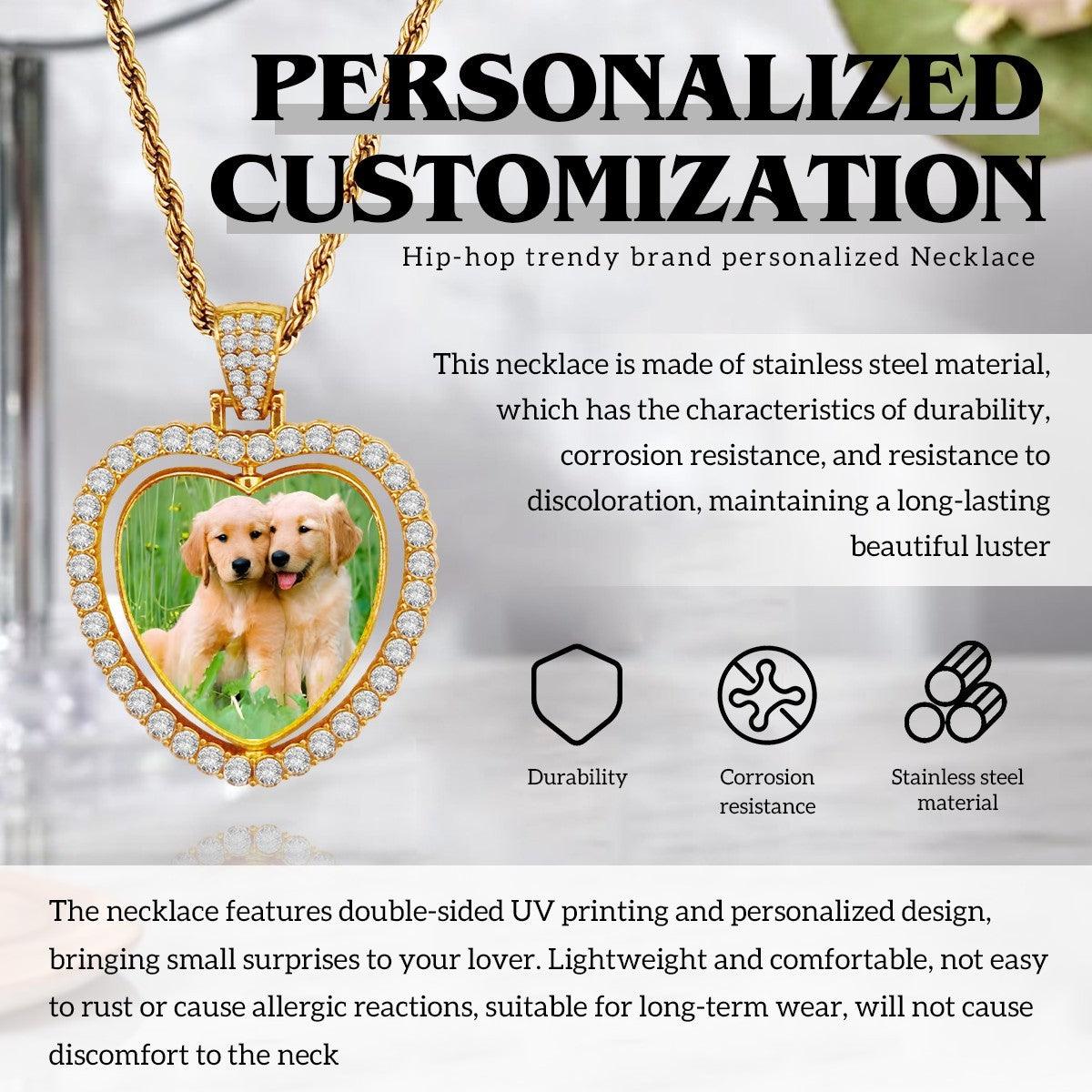 Custom Photo Pendant Necklace – Double-Sided Personalized Photo Charm | Gold & Silver