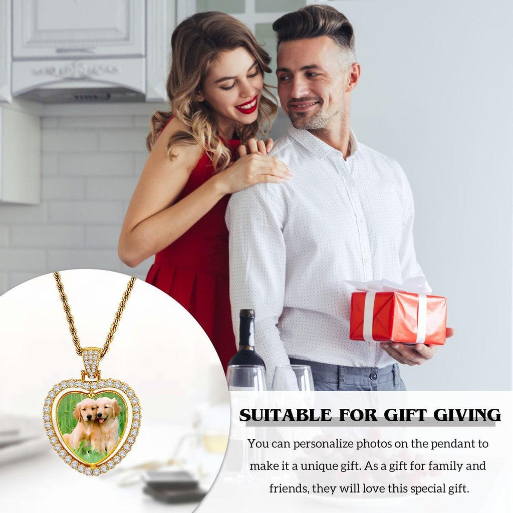 Custom Photo Pendant Necklace – Double-Sided Personalized Photo Charm | Gold & Silver