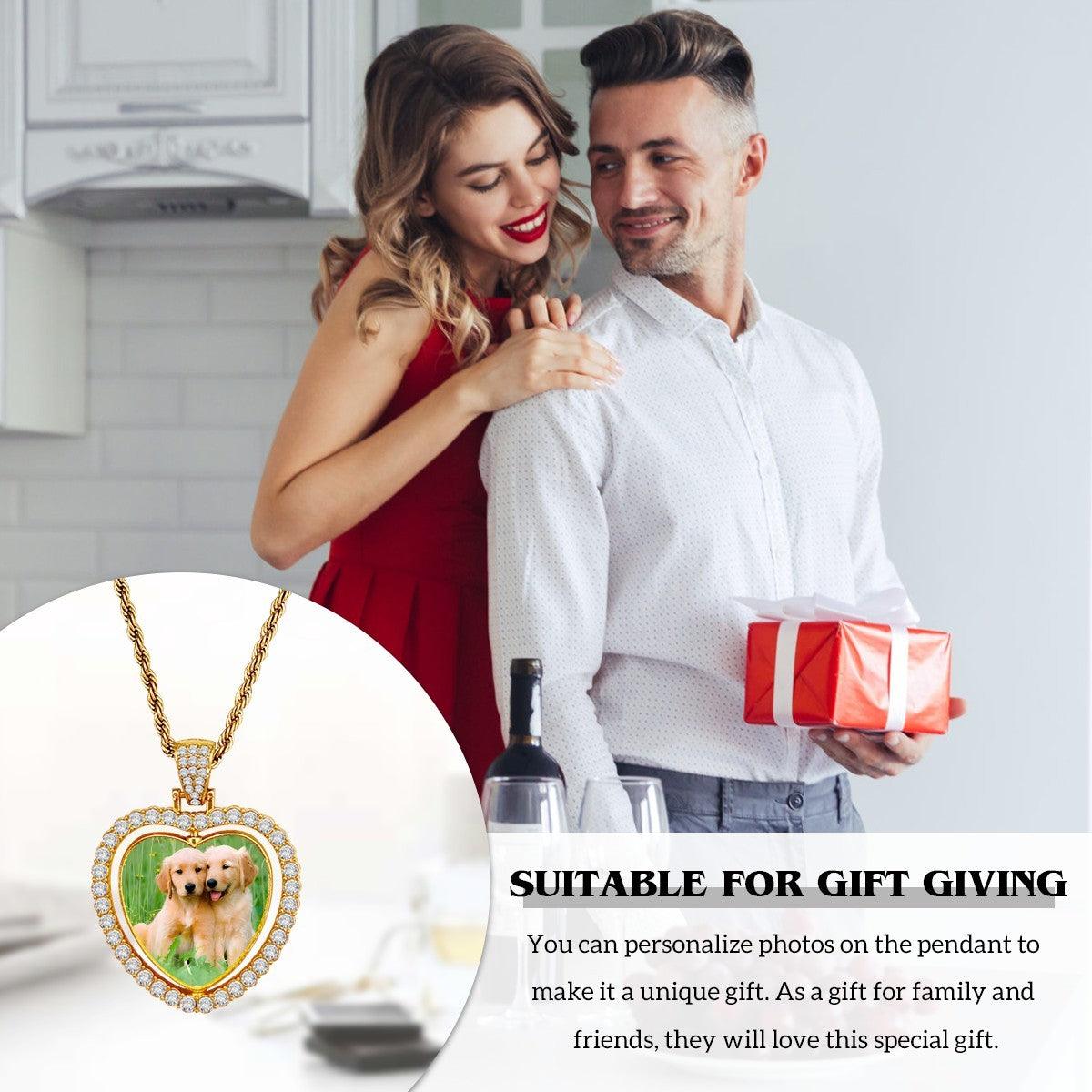 Custom Photo Pendant Necklace – Double-Sided Personalized Photo Charm | Gold & Silver