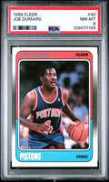 Graded 1988 Fleer Joe Dumars #40 Basketball Card PSA 8 NM-MT
