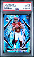 Graded 2024 Panini Phoenix Jayden Daniels #JD Hyper Rookie RC Football Card PSA 10 Gem Mint