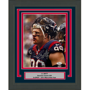 Framed Autographed/Signed JJ J.J. Watt Houston Texans 8x10 Football Photo JSA COA #2