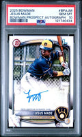 Graded 2025 Topps Bowman Jesus Made #BPAJM Paper Prospects Autograph Rookie RC Baseball Card PSA 10 Gem Mint