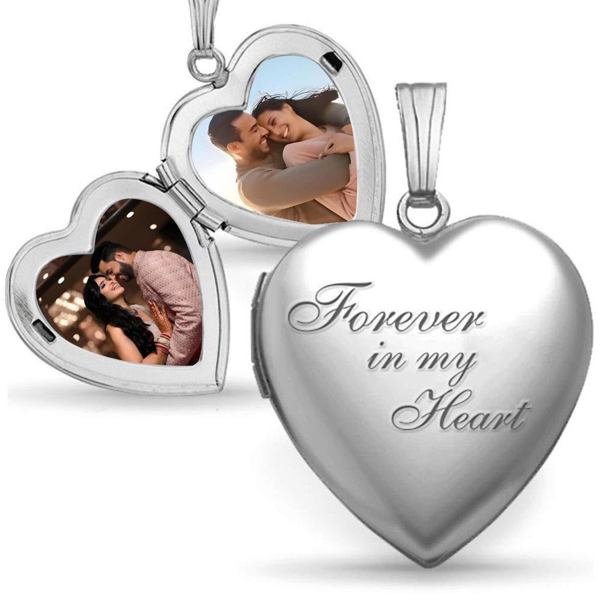 Custom Photo Locket Necklace – Personalized Heart Box Necklace | Upload 1 or 2 Photos