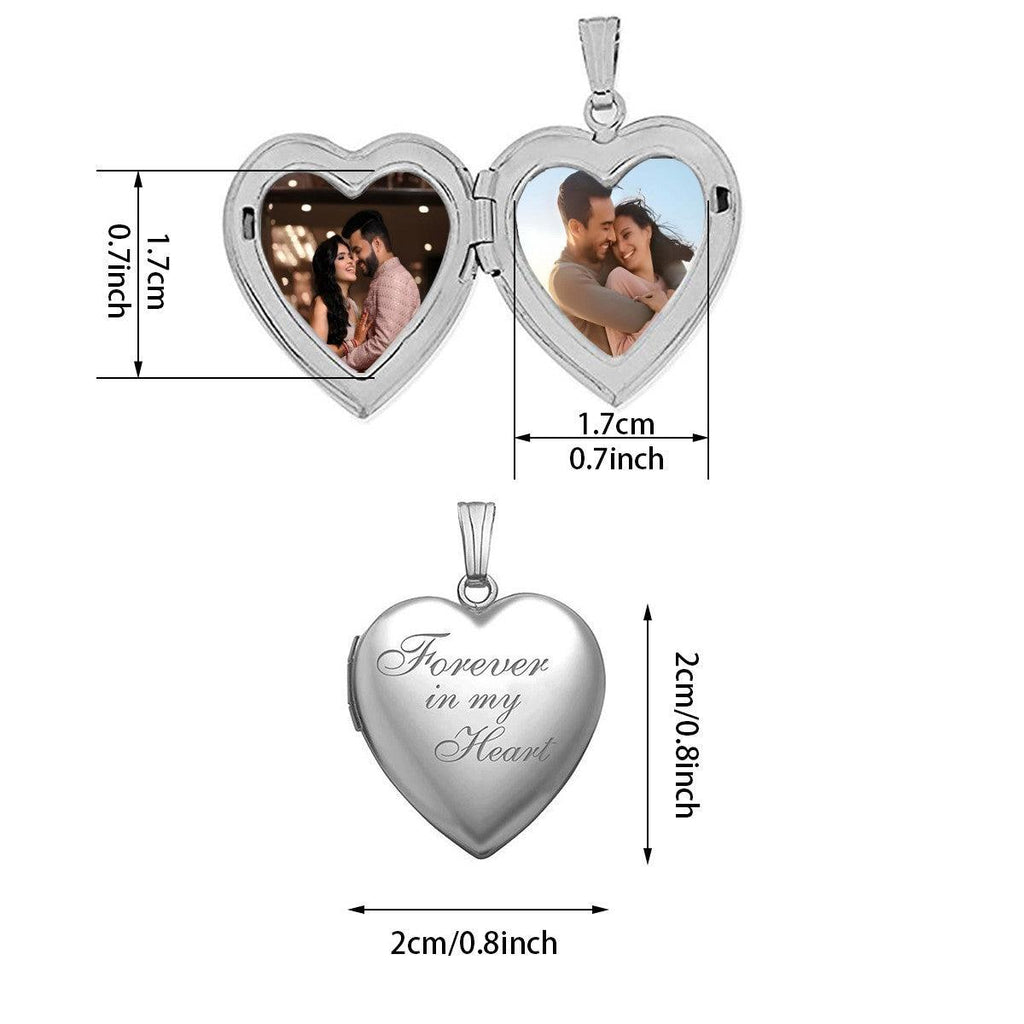 Custom Photo Locket Necklace – Personalized Heart Box Necklace | Upload 1 or 2 Photos