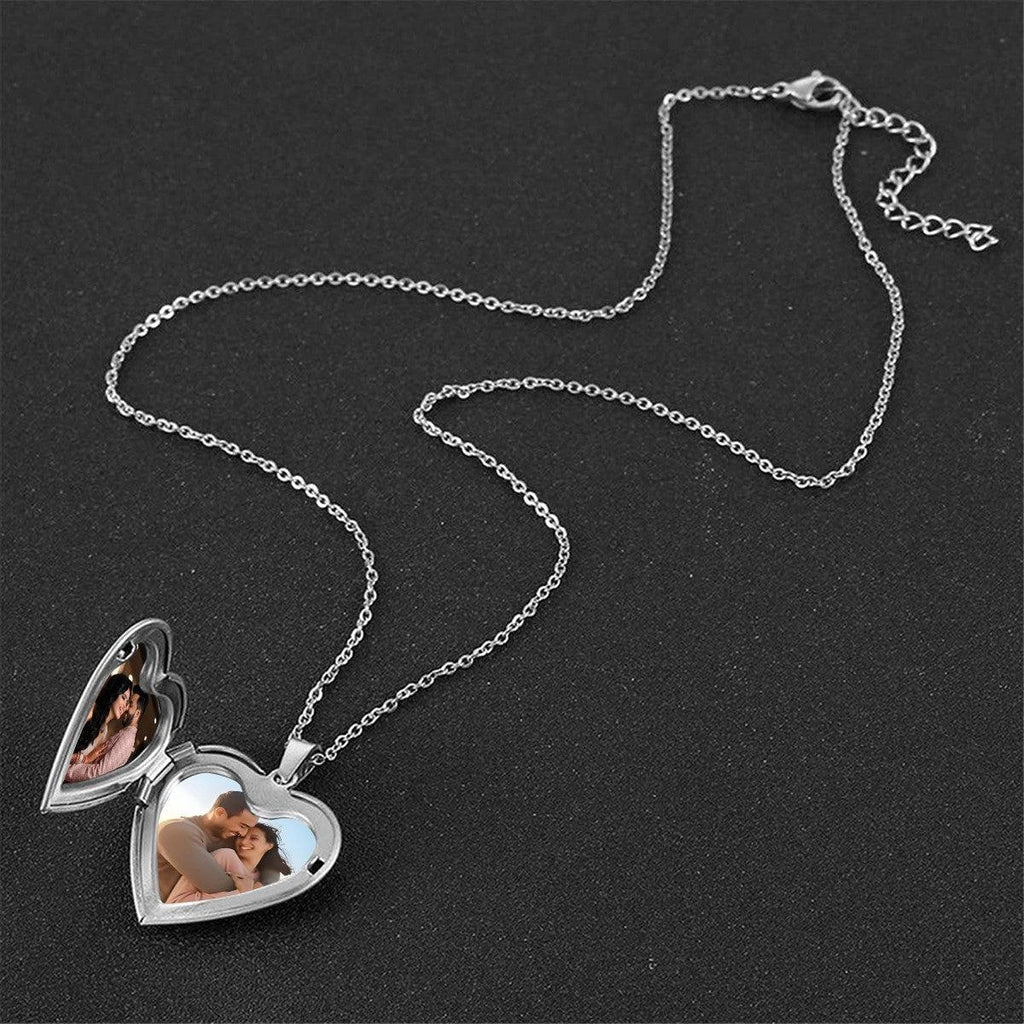 Custom Photo Locket Necklace – Personalized Heart Box Necklace | Upload 1 or 2 Photos