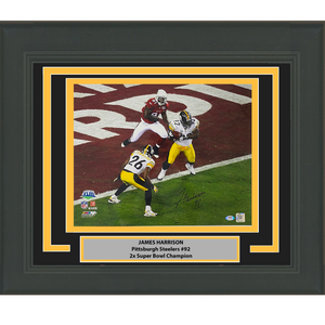 Framed Autographed/Signed James Harrison Pittsburgh Steelers 16x20 Football Photo PSA/DNA COA